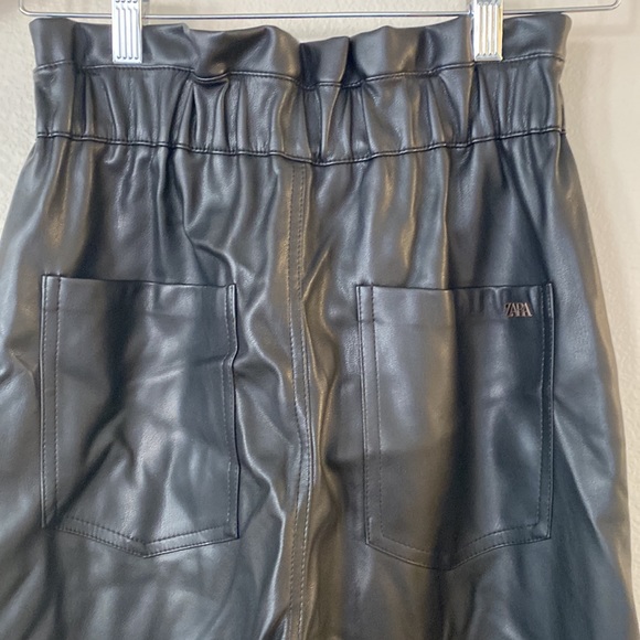 Zara Leather Paperbag Pants - Picture 5 of 6